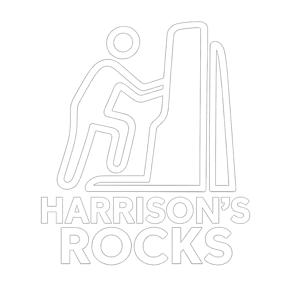 Harrison's Rocks introductory climbing course logo.